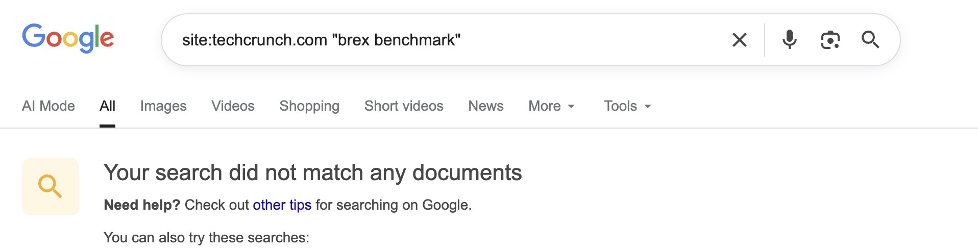 Brex Benchmark Rankings on TechCrunch